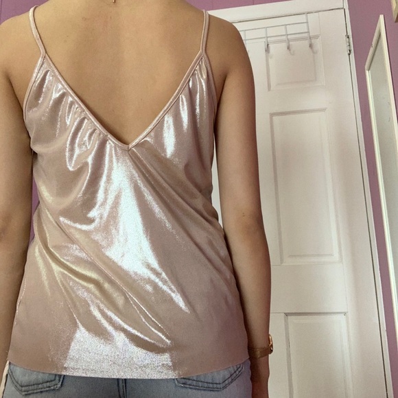 Shimmery soft pink cami top - Picture 4 of 4